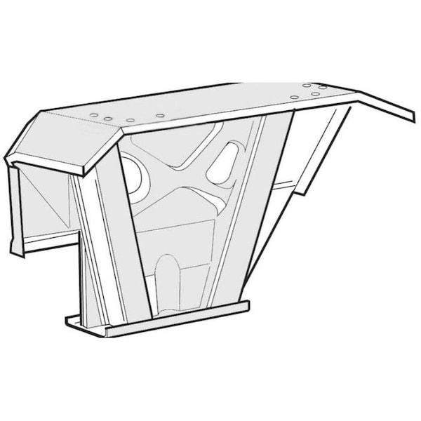 Aftermarket Fender Flat Top LH Fits Allis Chalmers 5040 5045 5050, White 260, Oliver 1365 SHN20-0225 - main